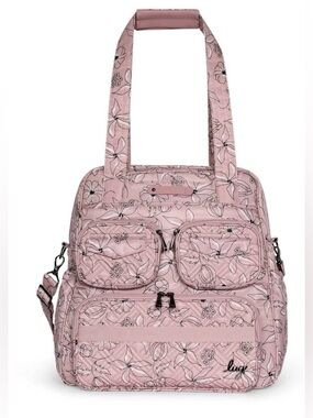 Lug Puddle Jumper LE Convertible tote bag SKETCH FLORAL BLUSH